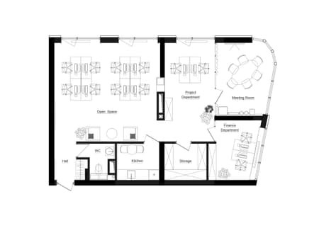 Minimalistic Office of Engineering Company